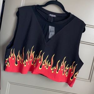 Fashion Nova “Smokin Hot Crop Top”